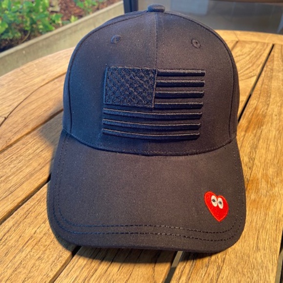 Crazy Hearts Designs 3D Embroidered " American Flag " Hat in Black - Picture 1 of 4